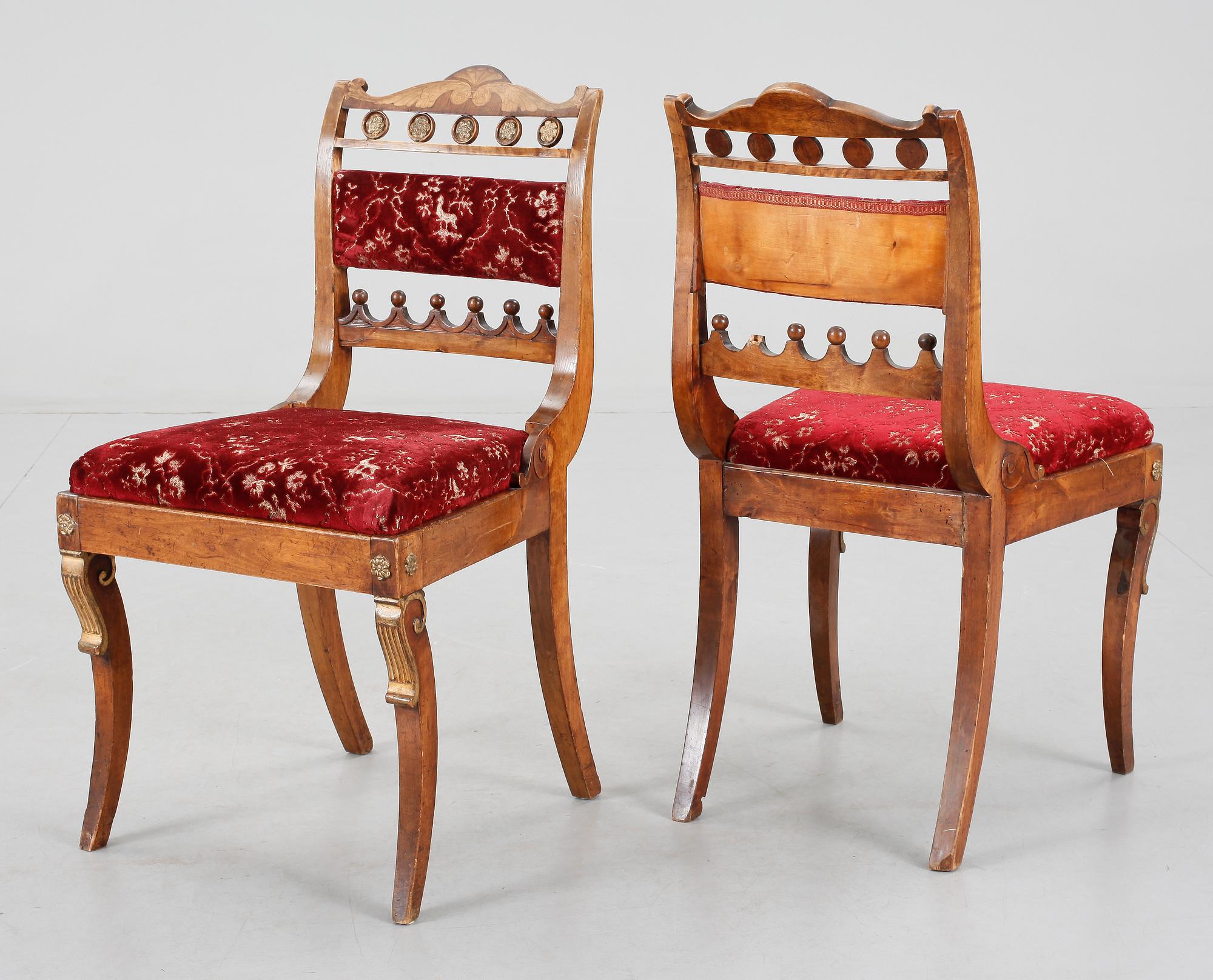 STOLAR, 6 st. Karl Johan, 1800-talets första hälft. Lindome, Halland.