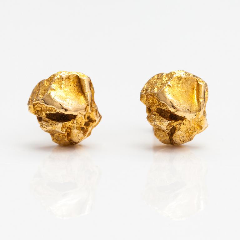 Björn Weckström, Örhängen "Nugget", 18K guld. Lapponia.