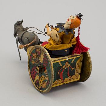 A tinplate and textile Lehmann Balky Mule 425, Germany early 20th century.