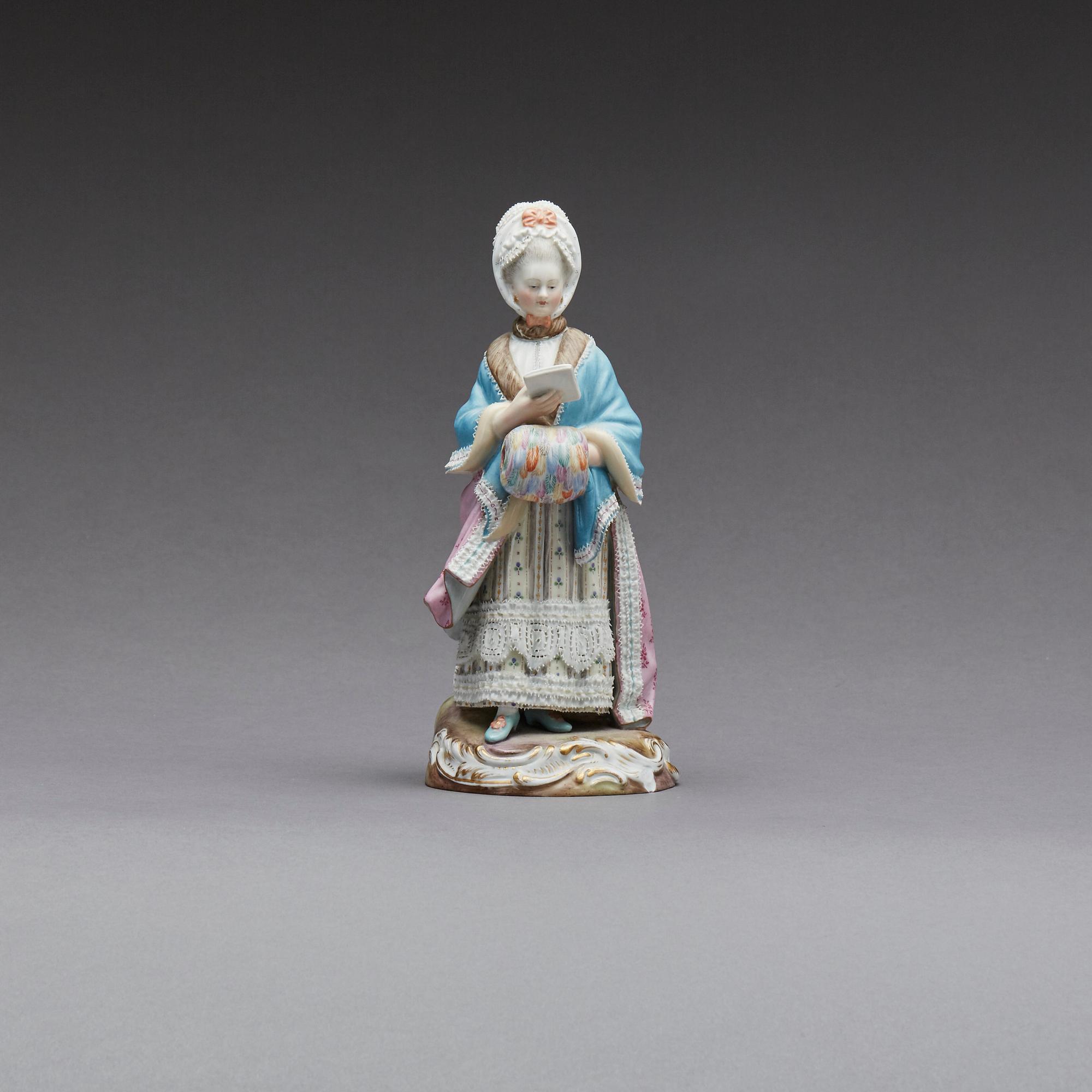 FIGURIN, Chelsea-liknande märke, porslin, 17/1800-tal.