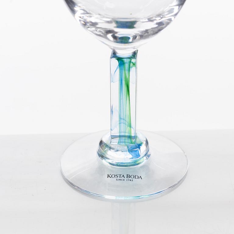 Kjell Engman, a 21-piece 'Nobis' glass service, Kosta Boda.