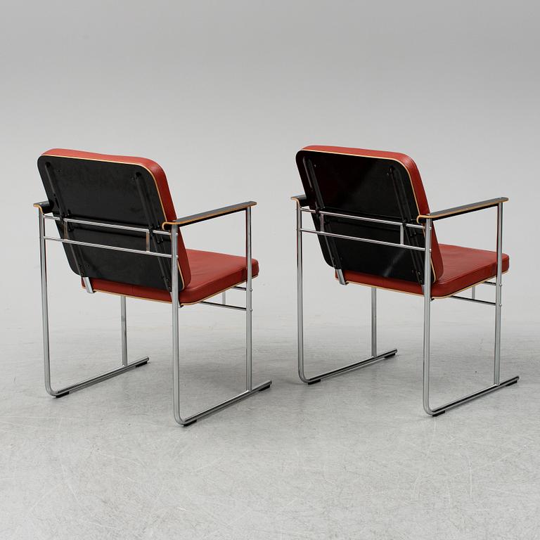 YRJÖ KUKKAPURO, A pair of 'Skaala' armchairs from Avarte, Finland, 1980's.