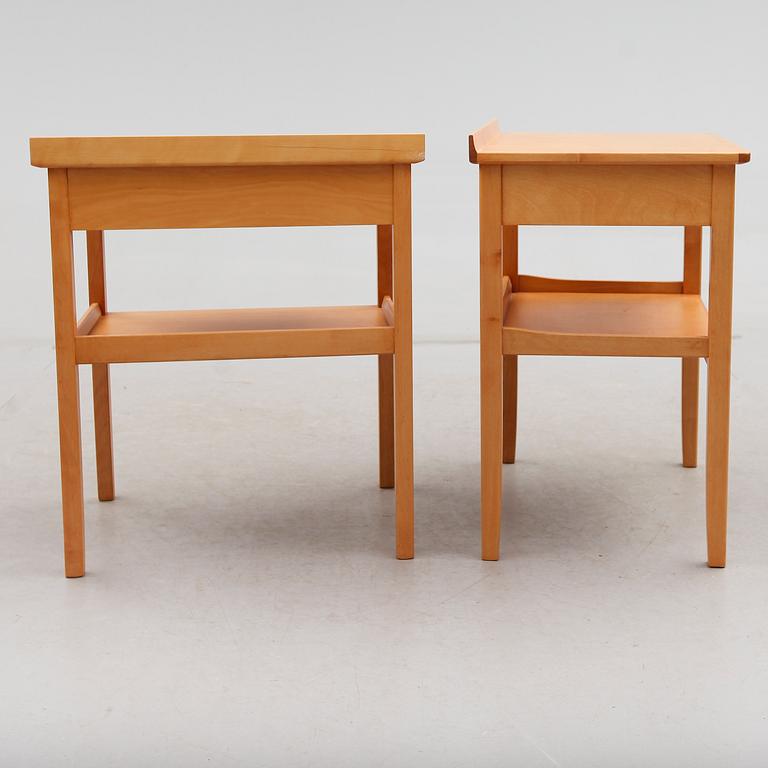 SÄNGBORD, 1 par, Carl Malmsten, Åfors Möbelfabrik, 1900-talets andra hälft.