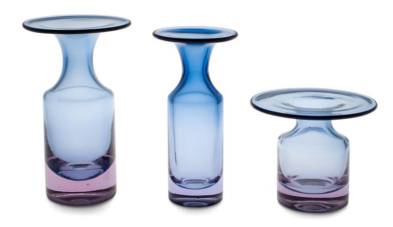 Tapio Wirkkala, A SET OF THREE VASES.