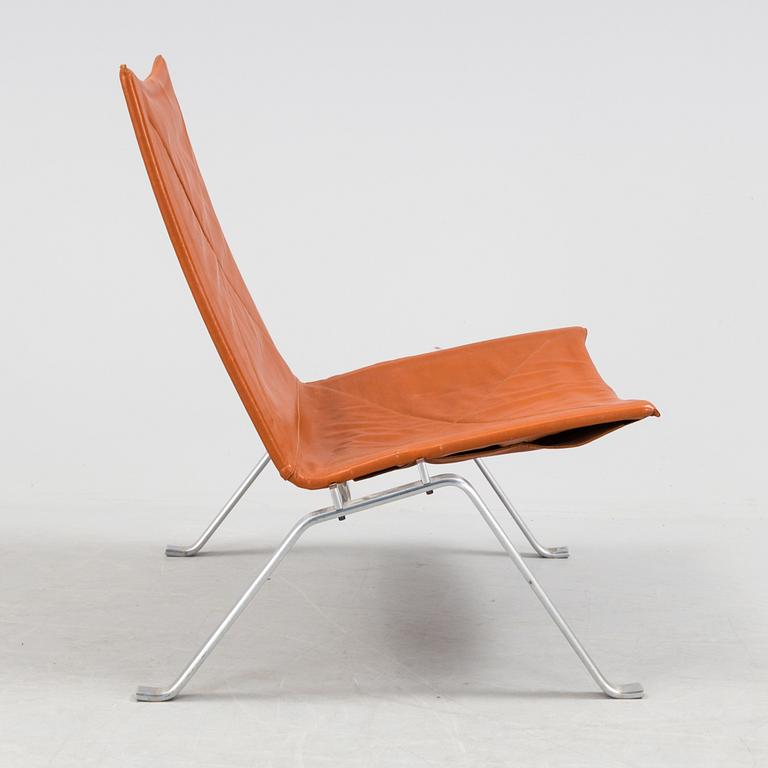 A Poul Kjaerholm 'PK-22' steel and leather easy chair, E Kold Christensen, Denmark.