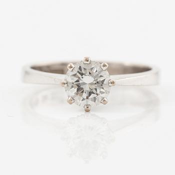 Ring in 18K white gold with brilliant-cut diamond 0.95 ct.