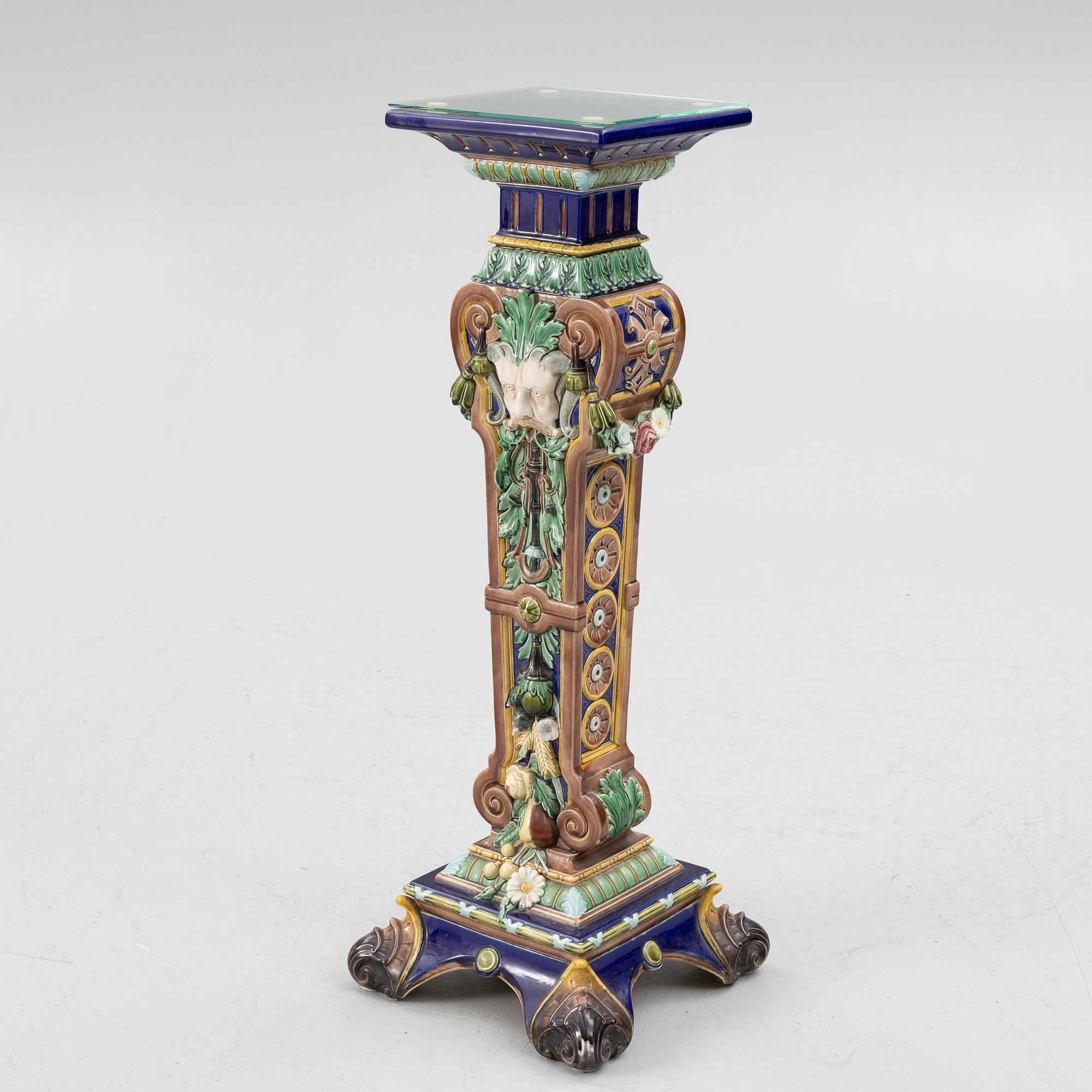 A pedestal, Gustafsberg, 1885.
