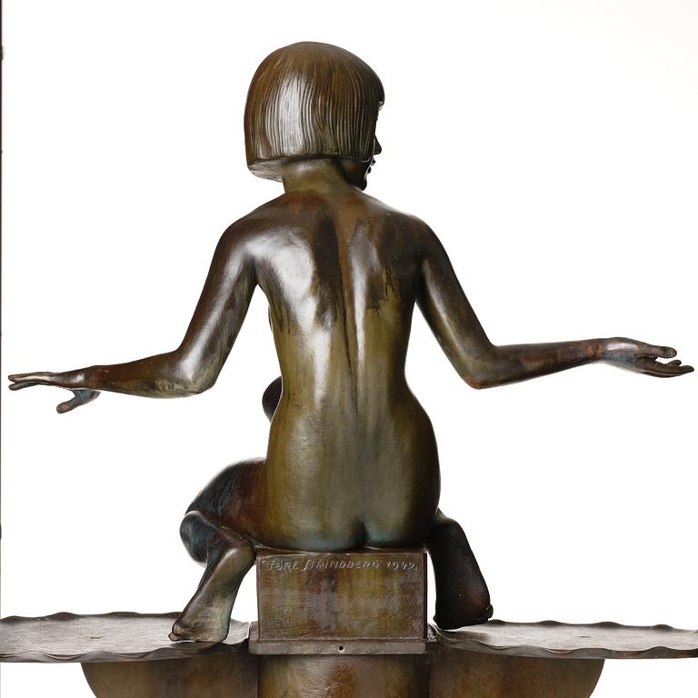 Tore Strindberg, "Flicka med fågelbad" (Girl with birdbath).