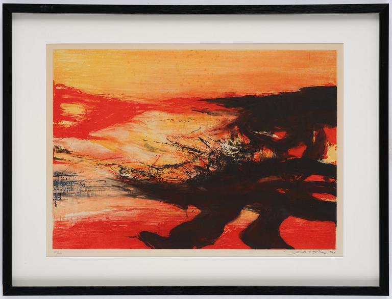 Zao Wou-ki, Untitled from: "Hommage aux Prix Nobel" (The Nobel Prize Portfolio).