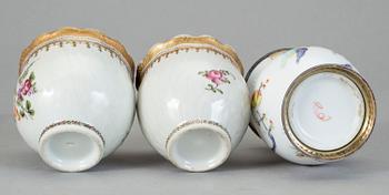 PARTI KINA, 5 delar, porslin och keramik, 17-1900-tal.