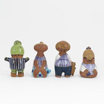 Lisa Larson, a set of four stoneware figurines, Gustavsberg.