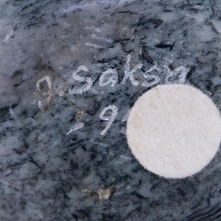 JUHANI SAKSA, skulptur, sten, signerad och daterad -95.