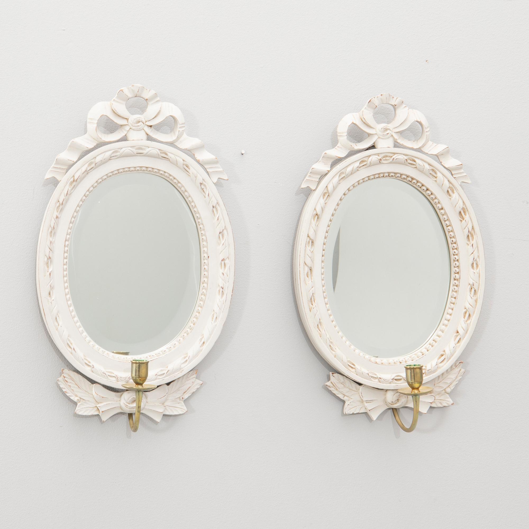 Wall sconces, a pair, Gustavian style, second half of the 20th century.