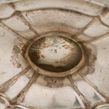 A five-piece sterling silver coffee and tea service, and 12 spoons, USA, first quarter of the 20th century.