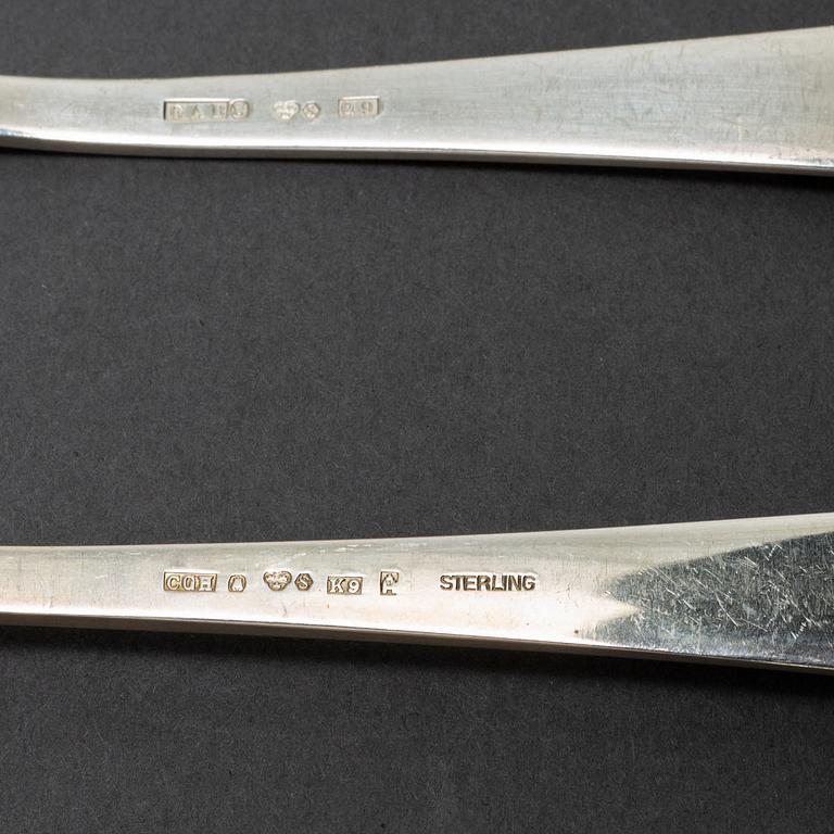 CG HALLBERG and GAB, a part 'Diana' silver cutlery, Stockholm, 1960s (36 pieces).
