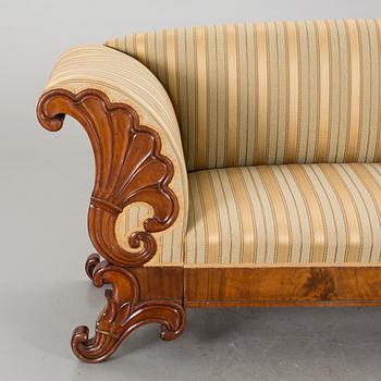 A late Empire sofa, later part of the 19th century.