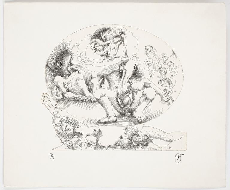 ULF RAHMBERG , 3 st, etsningar, signerad och numrerade 36/79.