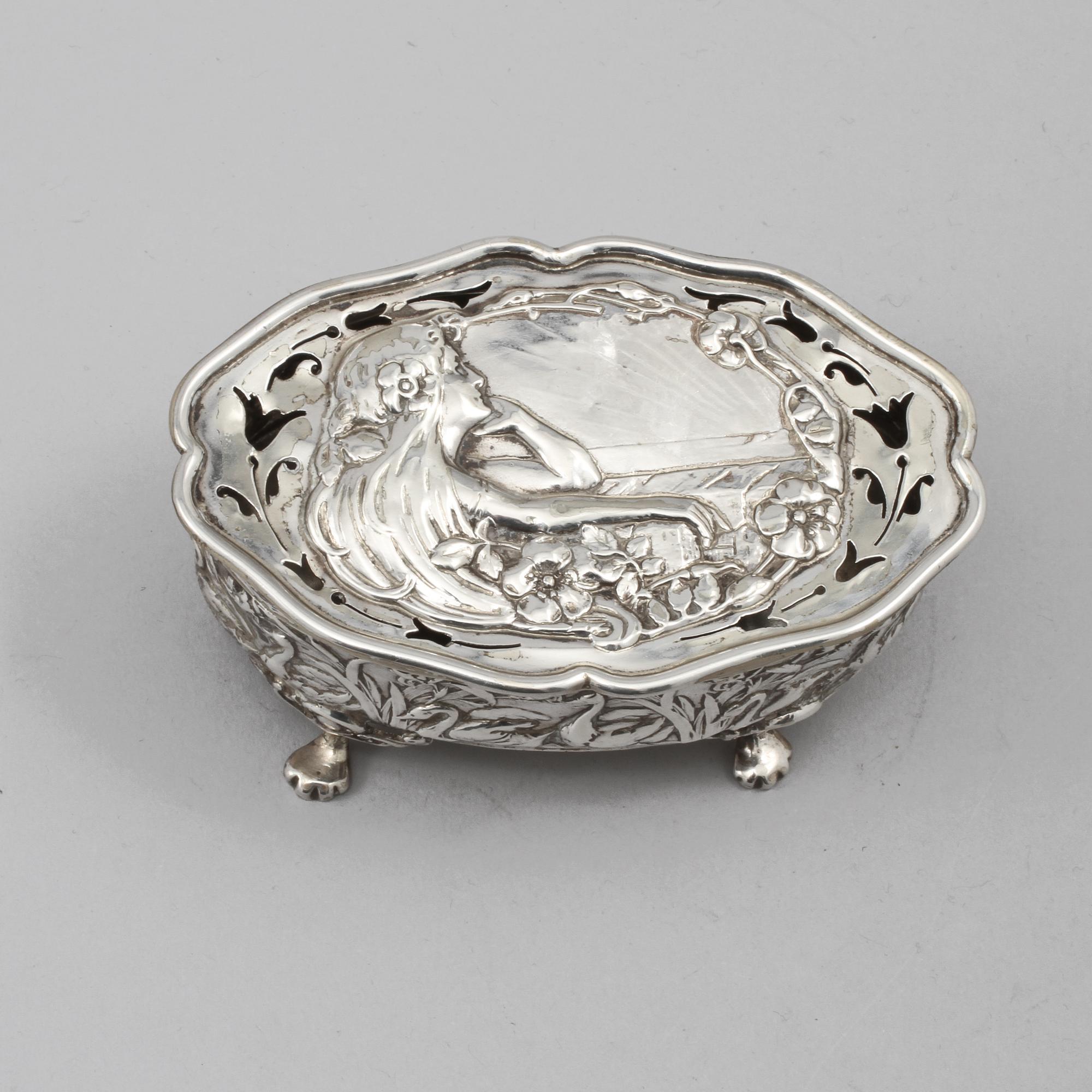 ASK, silver, jugend, Birmingham, 1905, vikt 75 gram.