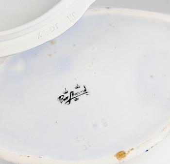 TERRIN MED LOCK, porslin, Rörstrand, sekelskiftet 1900.