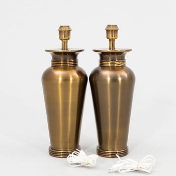 Table lamps a pair DeKnudt Belgium late 20th century.