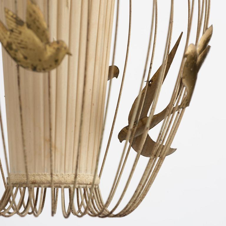 Hans Bergström, taklampa, modell "3", ateljé Lyktan, Åhus, 1940-50-tal.