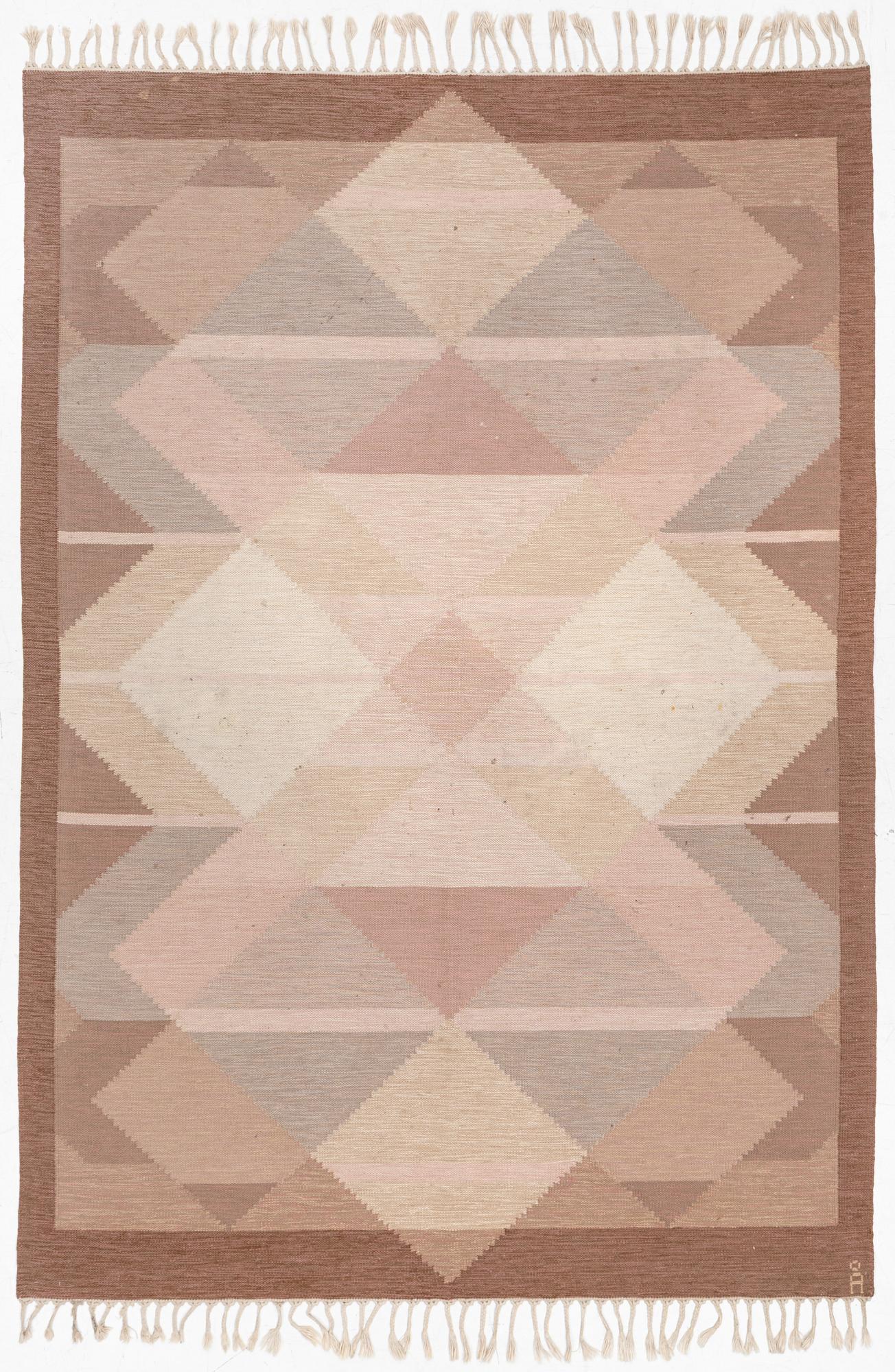 Anna-Johanna Ångström, a flat weave carpet, signed Å, c. 285 x 200 cm.