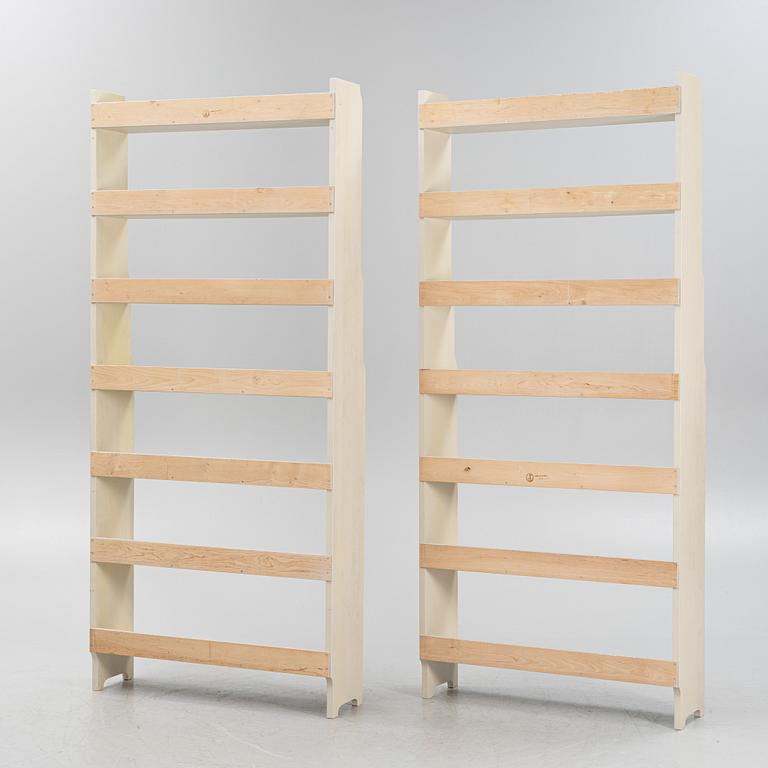 A pair of 'Ekoslund' bookshelves from IKEA.