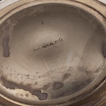 SYLVIA STAVE, coctail shaker, silver plated, CG HALLBERG, Sweden 1930's.