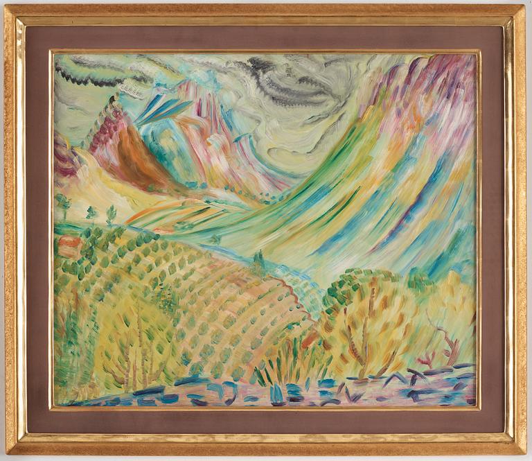 Sigrid Hjertén, "Bergskedjorna" (Mountains).