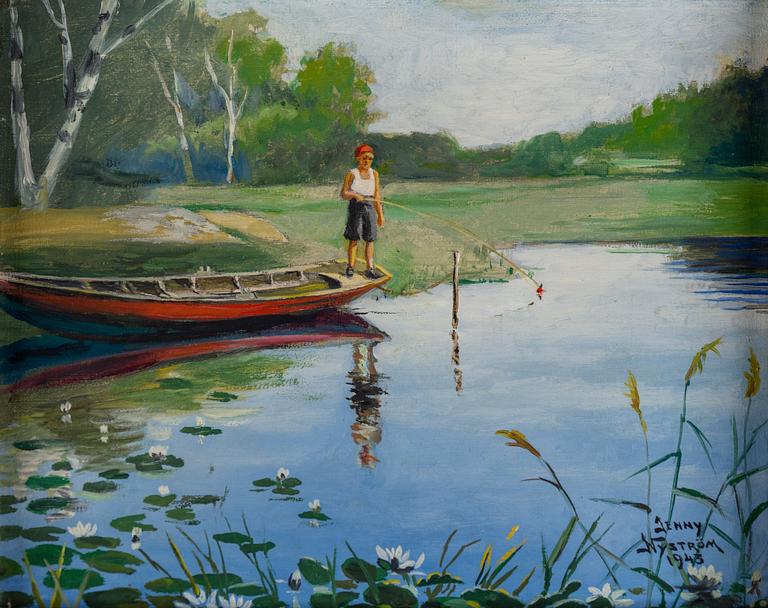 JENNY NYSTRÖM, oil on canvas, signed and dated 1943.