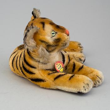 A 1950s Steiff "Bengal" stuffed toy tiger.