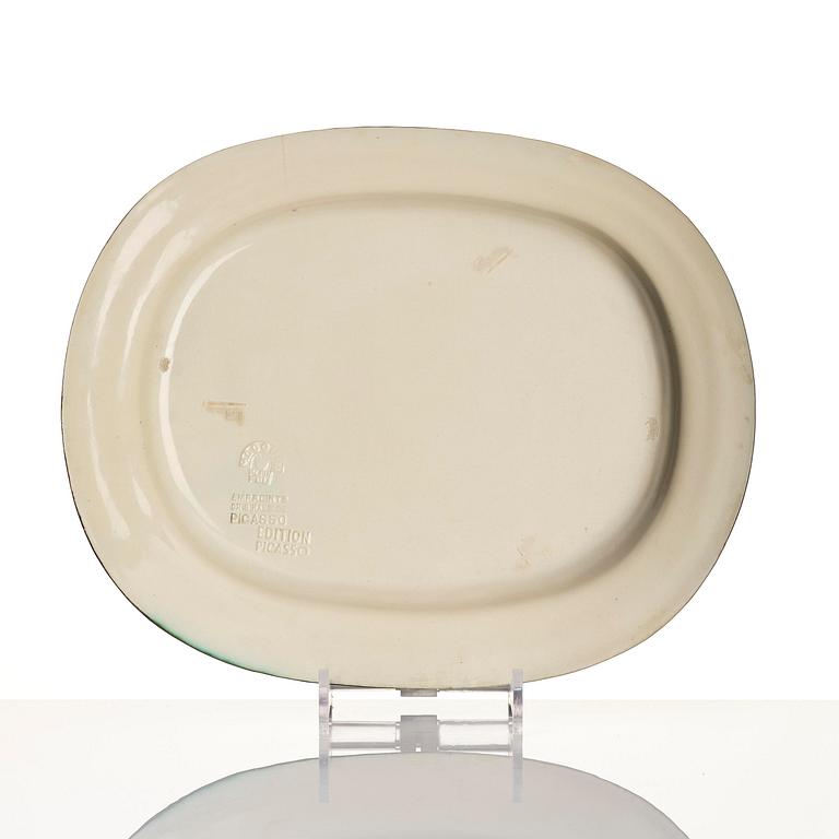 Pablo Picasso, a "Corrida verte" (A.R. 81) faience dish, Madoura, Vallauris, France, post 1949.
