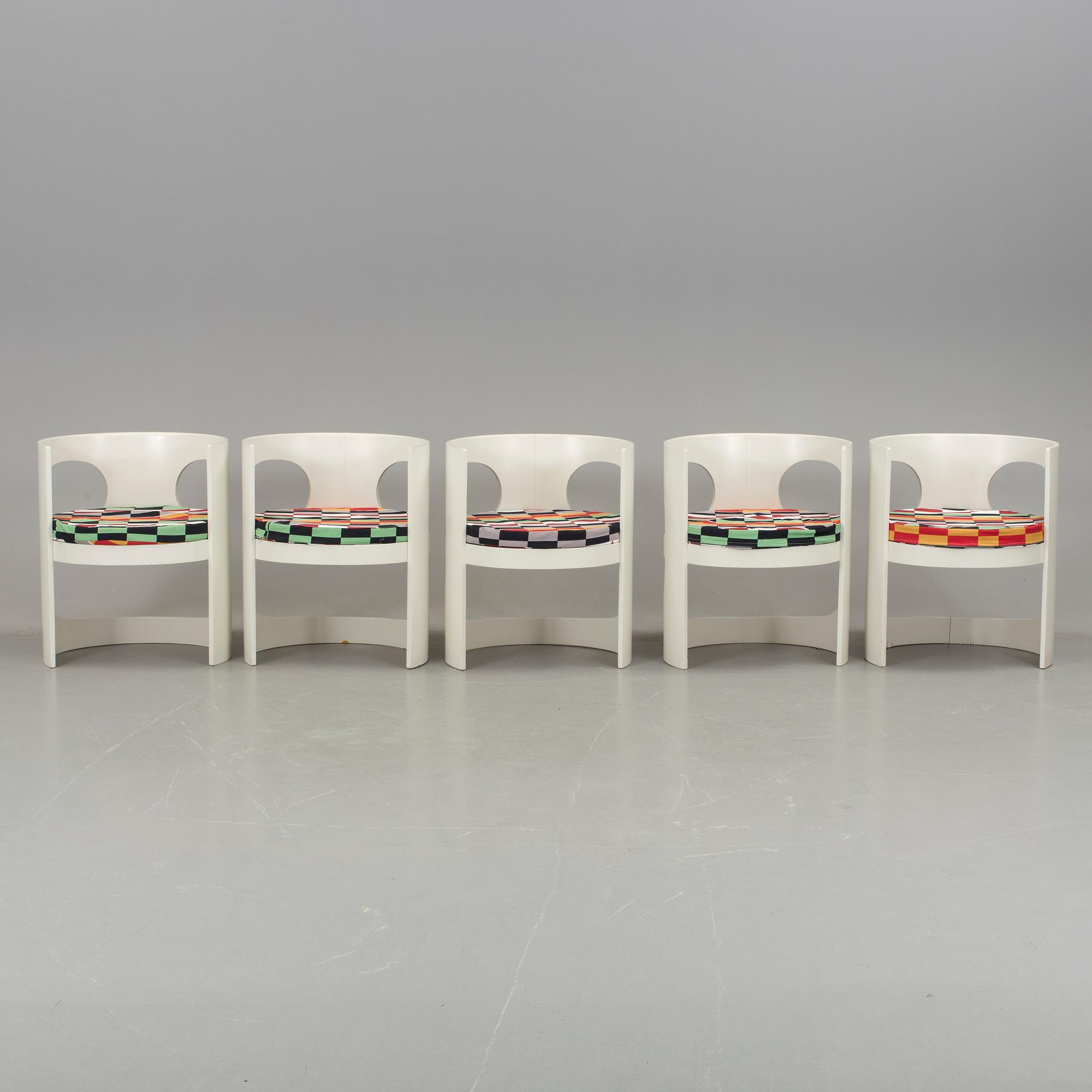 ARNE JACOBSEN, "Prepop", för Asko 1968, matgrupp, 6 delar.