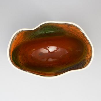 GUNNAR CYRÉN, a "graal glass vase, Orrefors 1989.