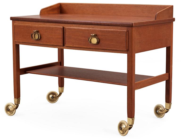 A Kerstin Hörlin-Holmquist mahogany and teak trolley, Triva, Nordiska Kompaniet 1960's.