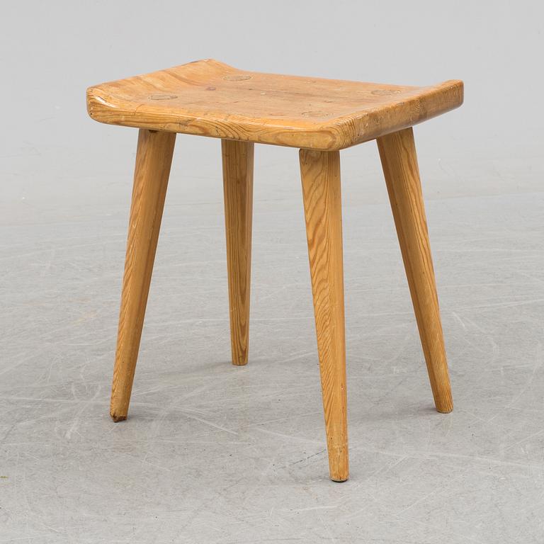 A second half of the 20th century 'Visingsö' stool by Carl Malmsten, Svensk Fur.