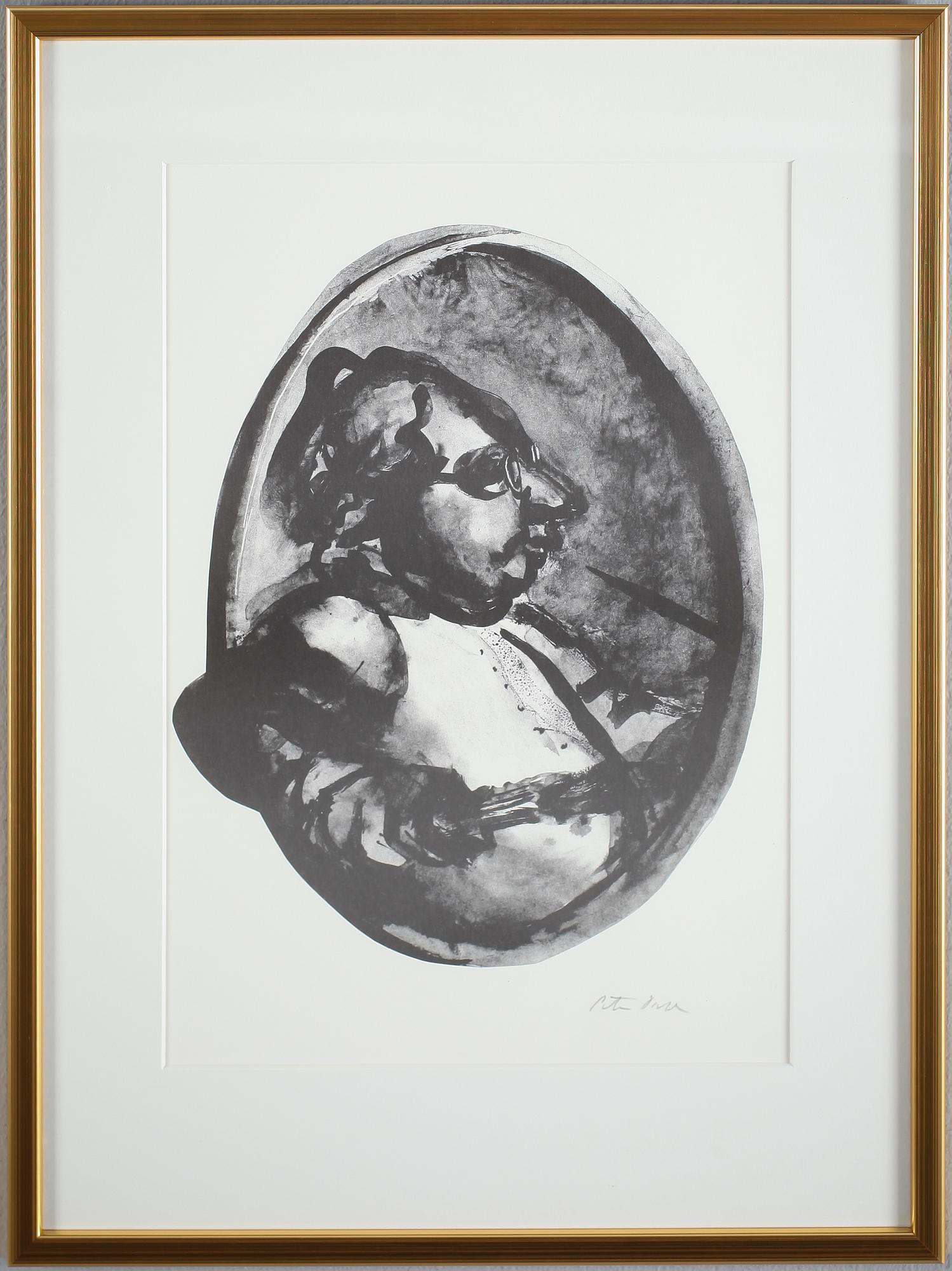 PETER DAHL, litografi, signerad.