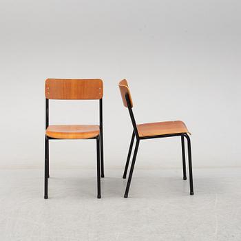 STOLAR, 6 st, Grythyttan Stålrörsmöbler, 1900-talets andra hälft.
