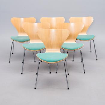 STOLAR, 6 st, "Sjuan", Arne Jacobsen, Fritz Hansen, 1991.