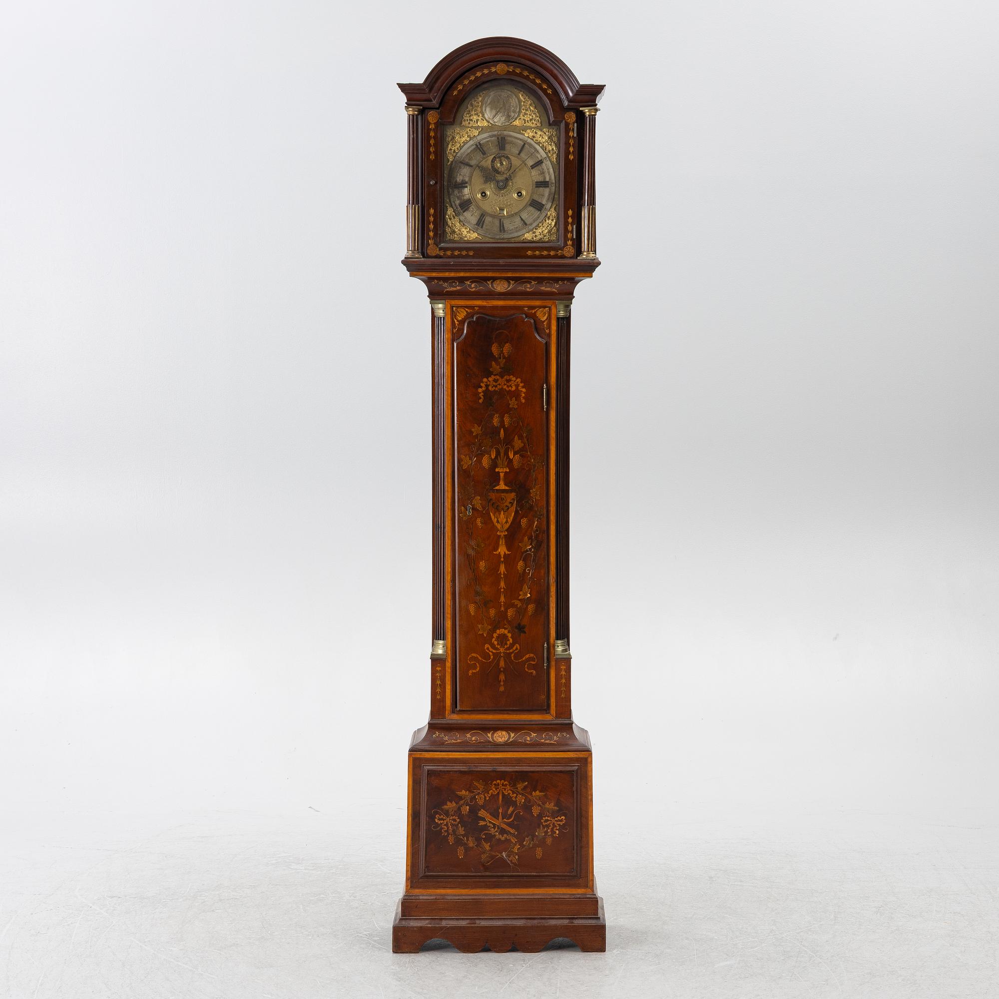 Longcase clock, Jonas Barber, Ratclif Cross, London, 18th century.