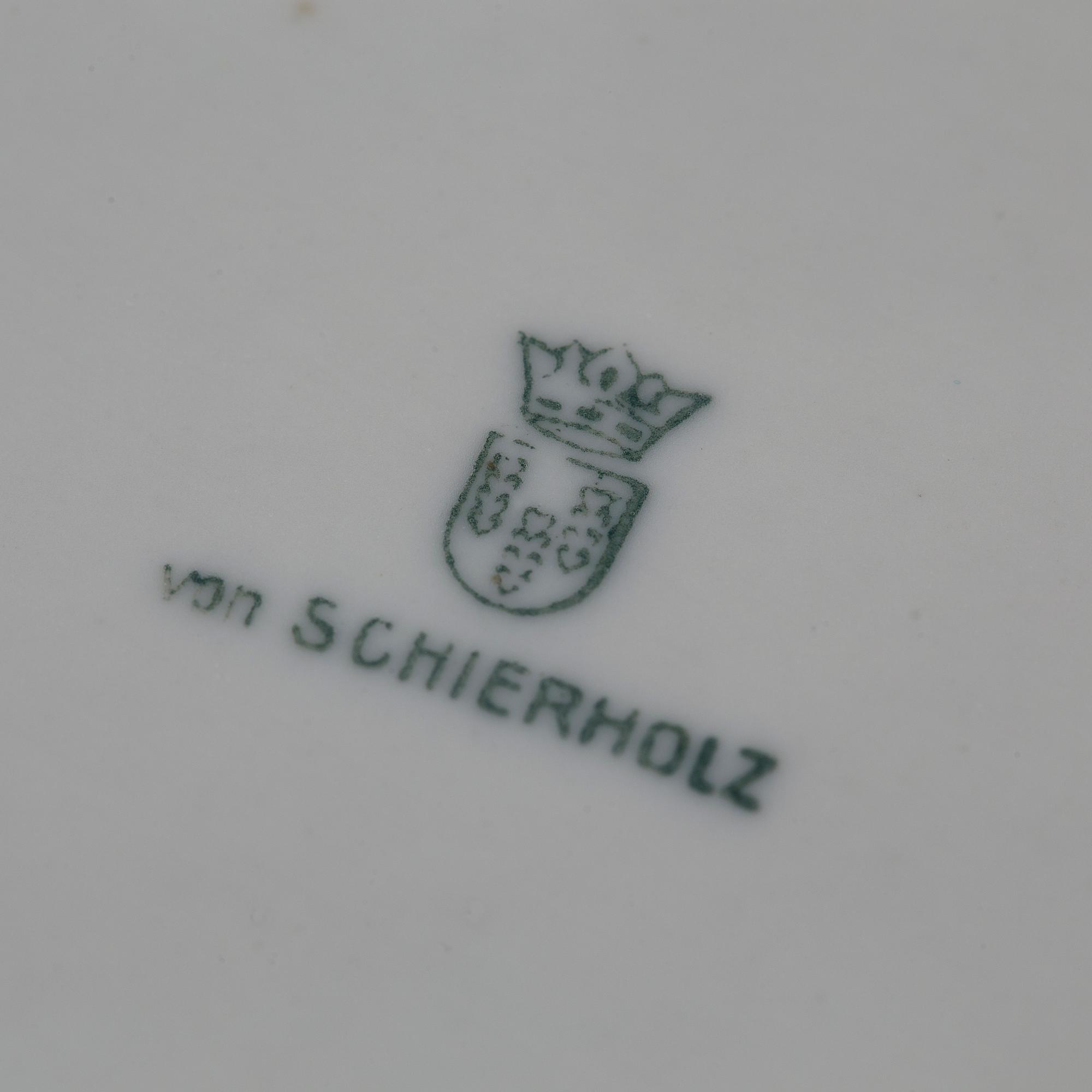 a porcelain bowl from von Schierholz Germany, early 20th century.