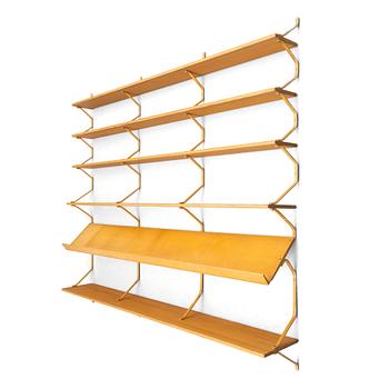 44. Bruno Mathsson, a pine and beech shelf, Firma Karl Mathsson, Värnamo, Sweden 1966.