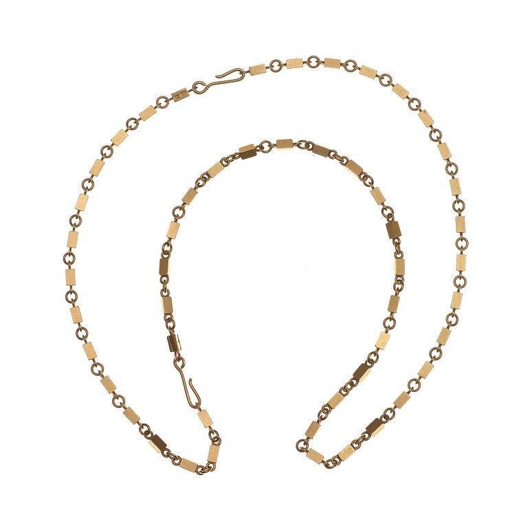 A Wiwen Nilsson 18k gold necklace, Lund 1976.