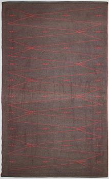 Aappo Härkönen, A 1960s flatware rug 'Trilli' manufacturer  Mattokutomo Oy, Finland. Circa 260x160 cm.