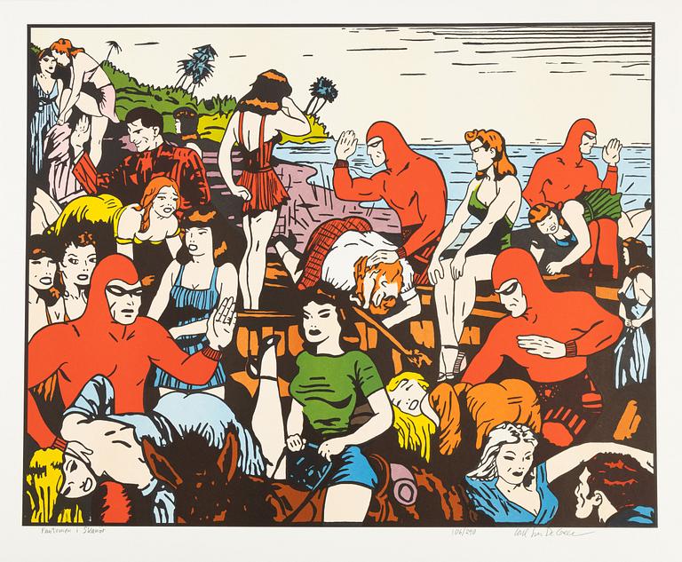 Carl Johan De Geer, lithograh in colours, signed 106/290.