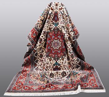 A RUG, Tabriz  part silk, ca 317 x 200 cm.