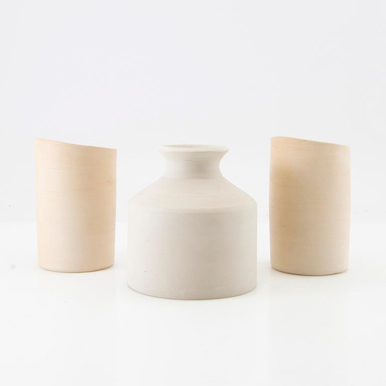 Gunnar Nylund & Anita Nylund, vases 3 pcs. Own Workshop.