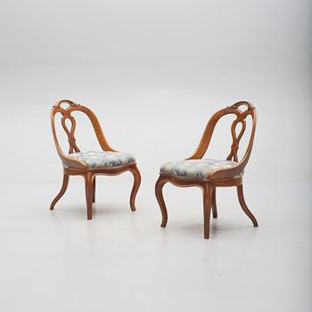 STOLAR, ett par, nyrokoko, 1800-talets slut.