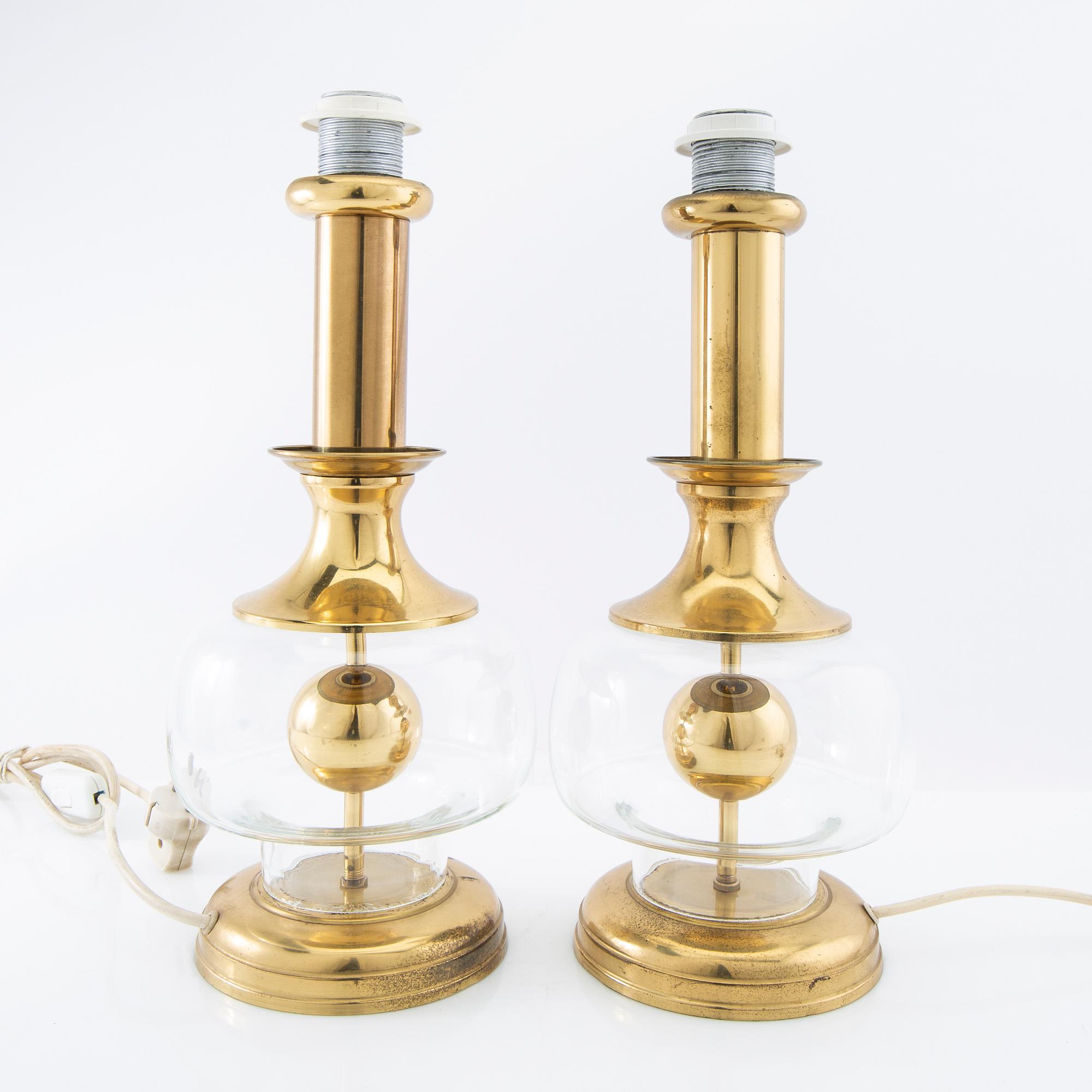 Richard Essig table lamps, a pair, Germany, 1960s.