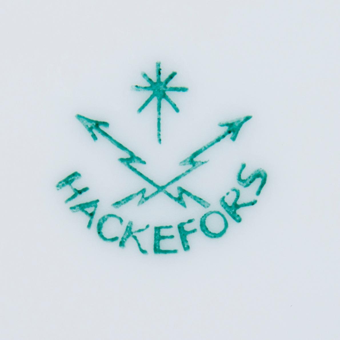 RUOKA-ASTIASTO, 48 osaa, posliinia, Hackefors 1929-1945.